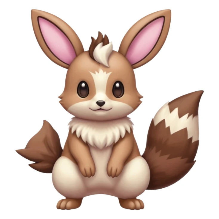 Lopunny-Buneary-Eevee-Furret-Linoone-fusion (full body) sticker