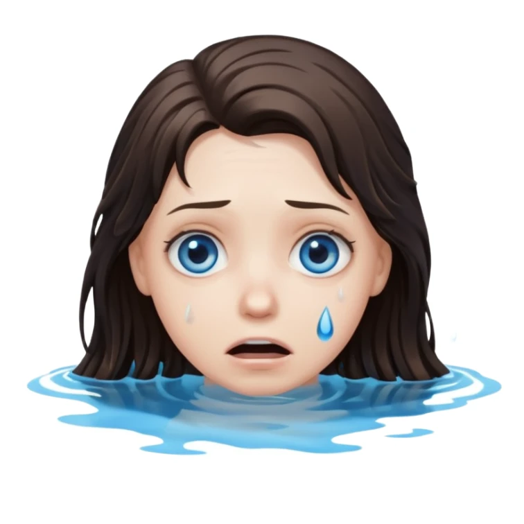 Tête qui se noit dans l’eau sticker