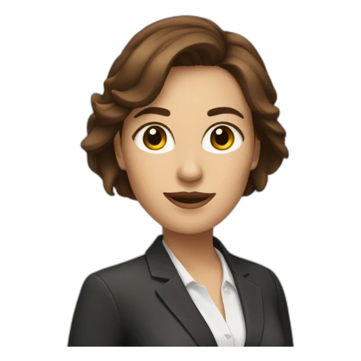 business woman with brown hair sticker