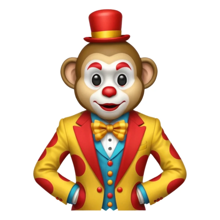 Monkey clown  sticker