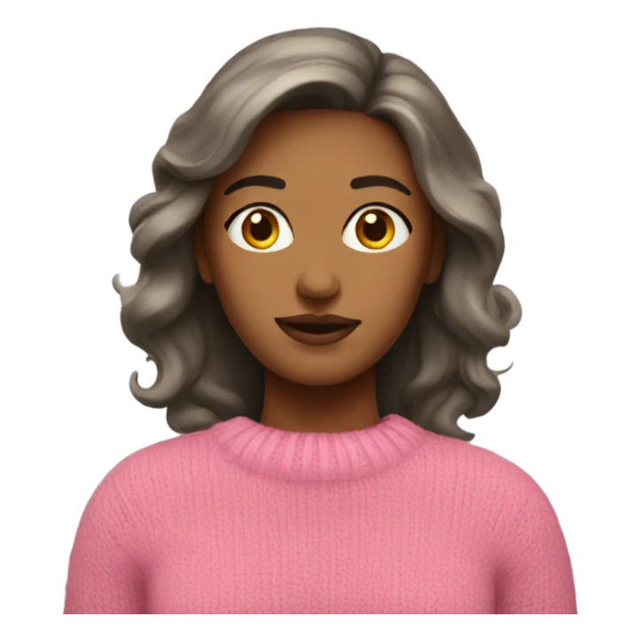 A women with pink sweater sticker