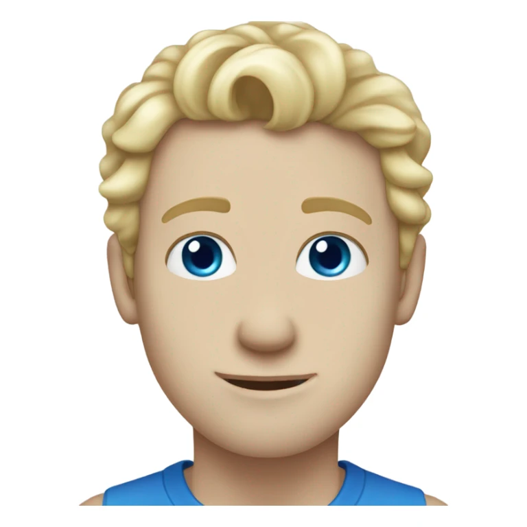 light curl blonde 30yo man blue eyed pale skin sticker