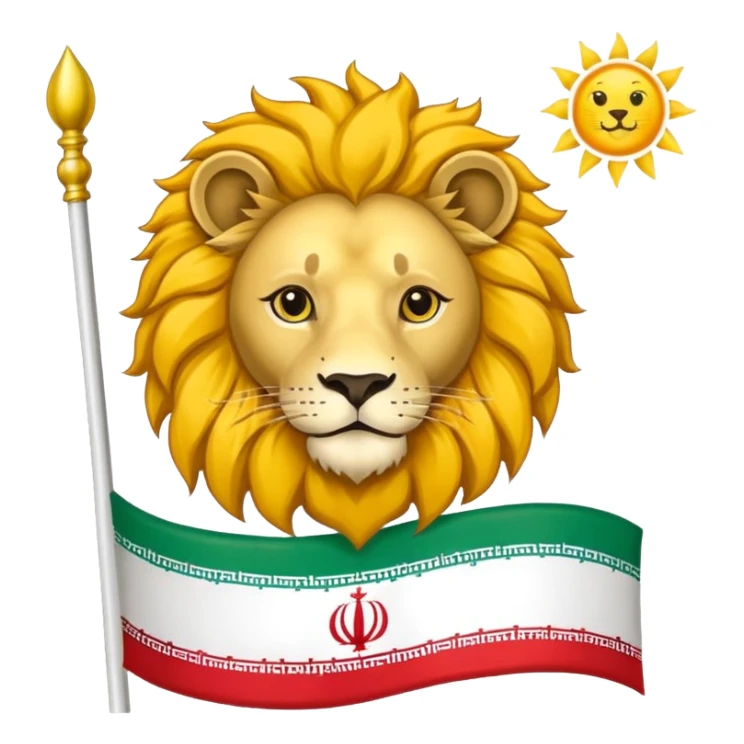 پرچم شیر و خورشید ایران sticker