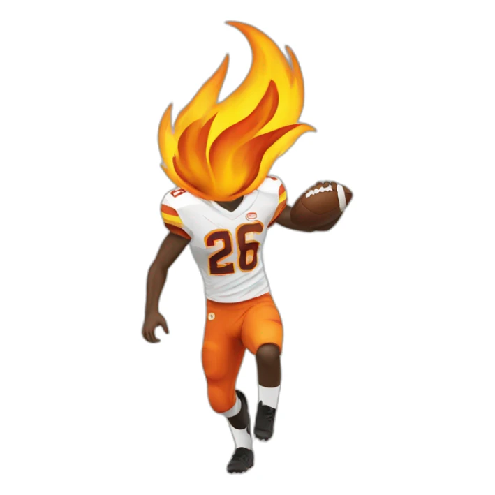 football flame streak sticker