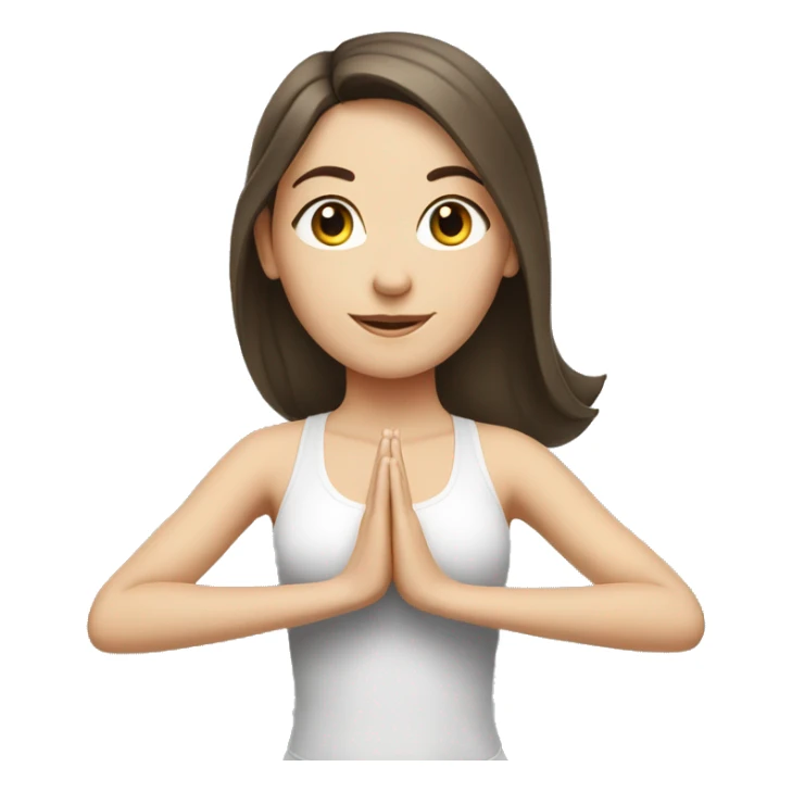white brunette girl doing yoga sticker