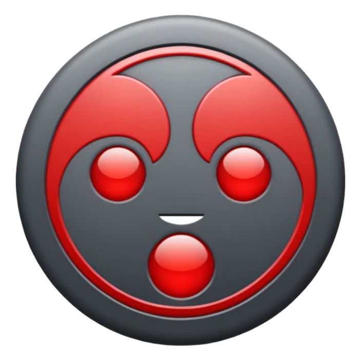 Create a font style for an FM radio station. Use dark gray and red colors. On one side, include a circle to fit the media outlet's logo. sticker