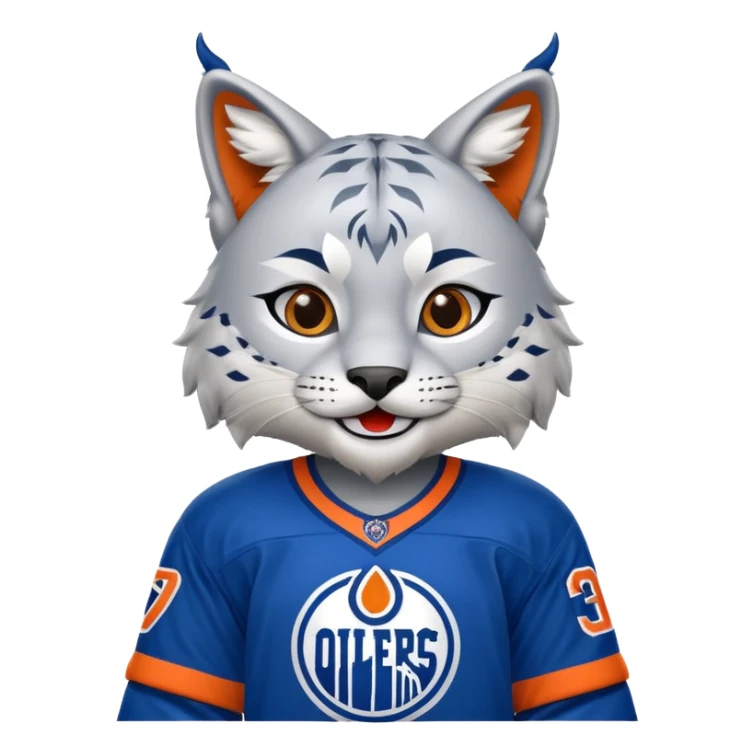 Mascot Lynx Edmonton Oilers sticker