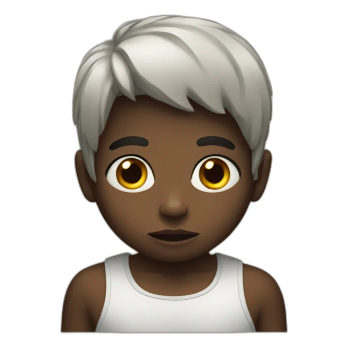 child with hunger sticker