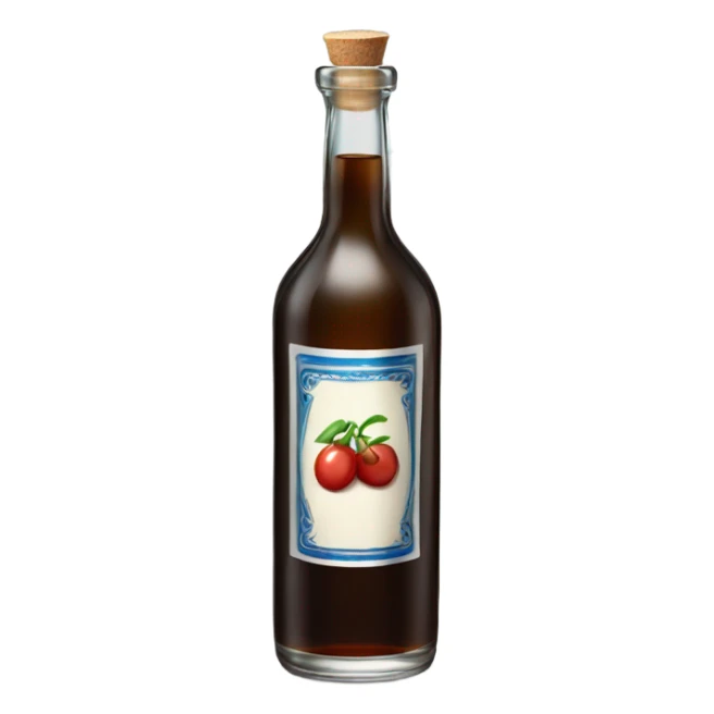 tall glass bottle sambuca sticker