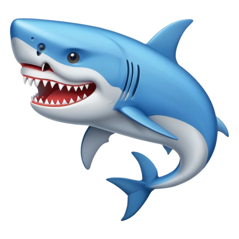 Un tiburón con zapatillas azules sticker