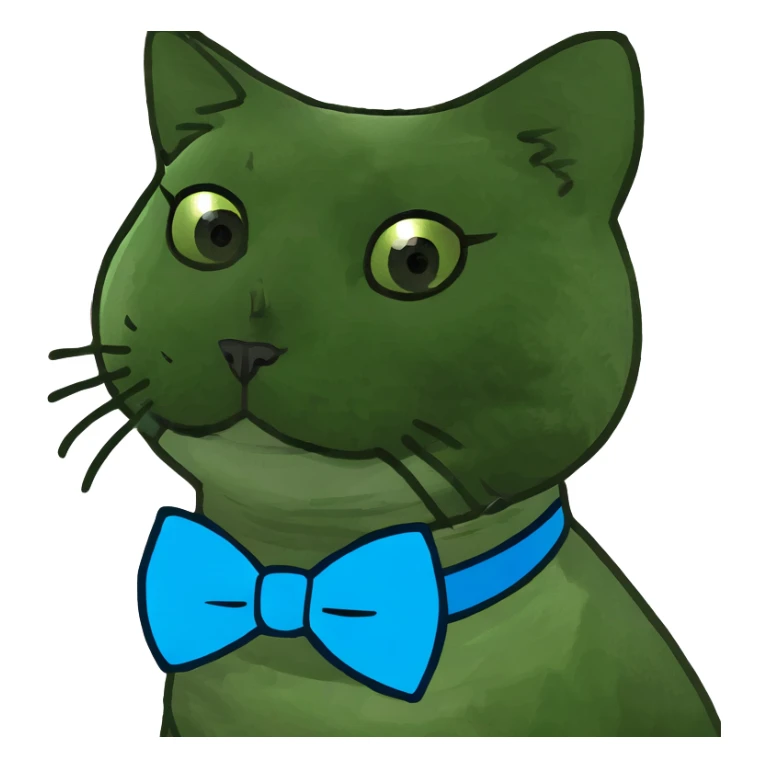 A Persian white cat with blue eyes sticker