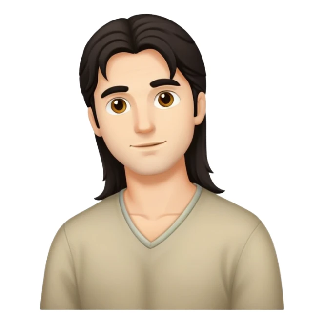 Northern italian guy with long hair sticker