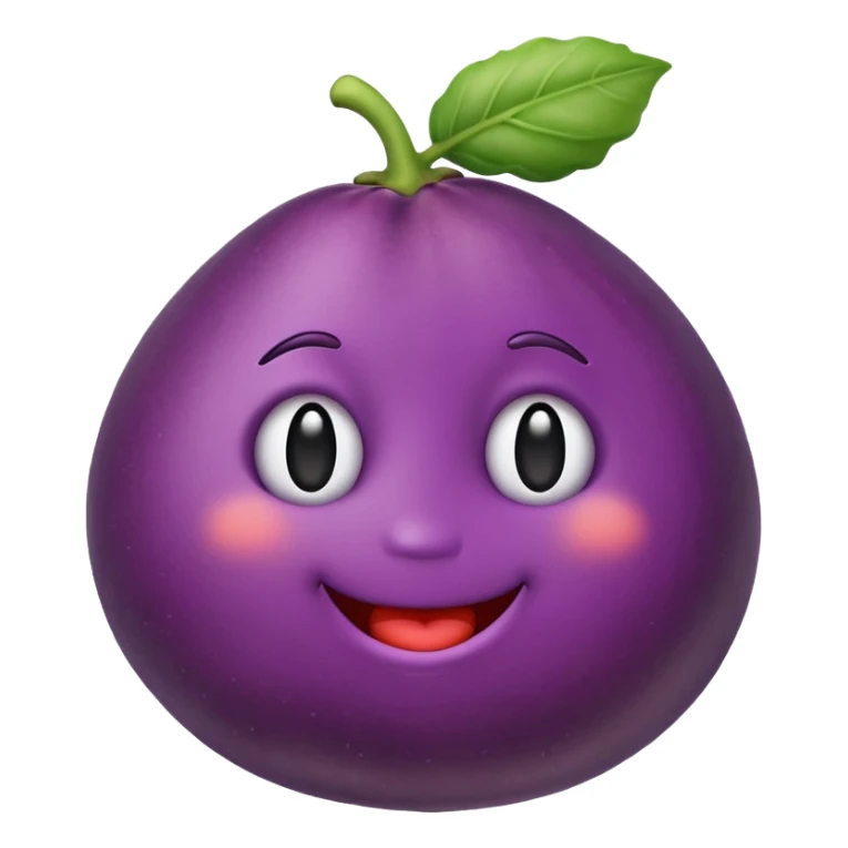 eggplant emoji halfway inserted into the peach emoji sticker
