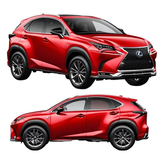 Red 2024 Lexus NX f-sport sticker