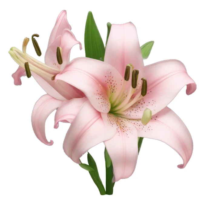 light pink lilium sticker