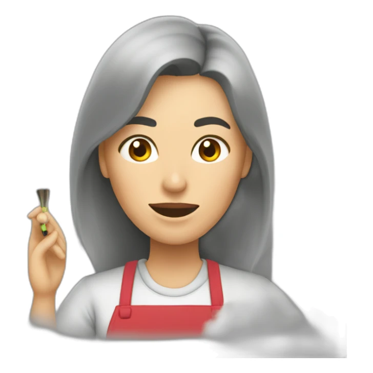 Mujer haciendo trucos von humo sticker