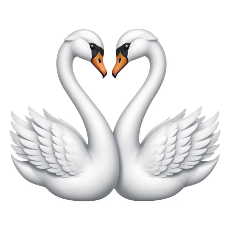 Two swan making a heart 💗 emoji sticker