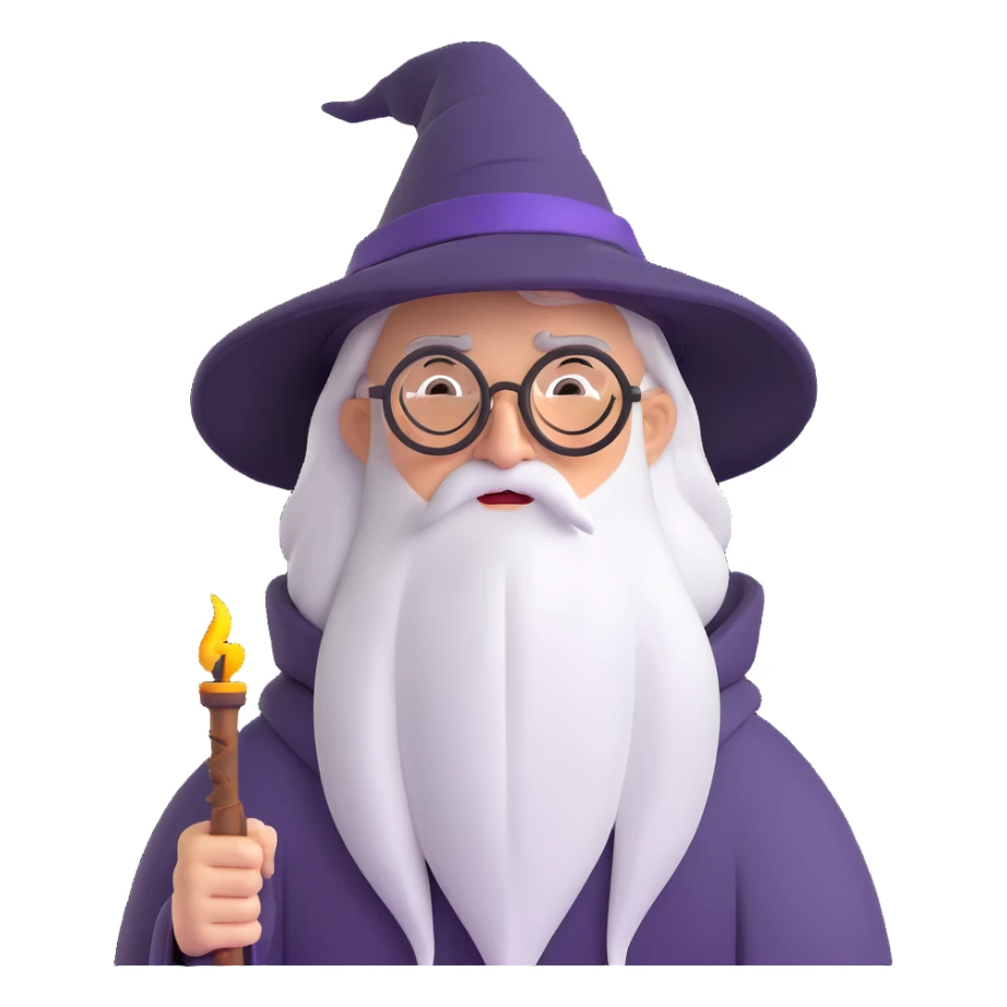 Harry Potter wizard with round glasses and lightning scar sticker