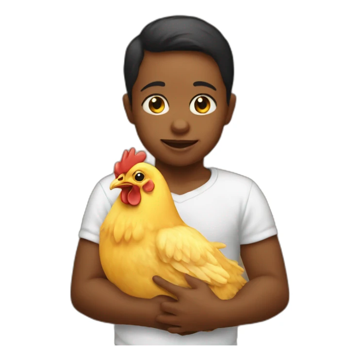 baby holding chicken by the neck sticker