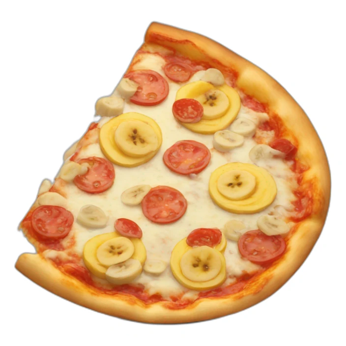 slice of pizza with bananas instead of pepperoni  sticker