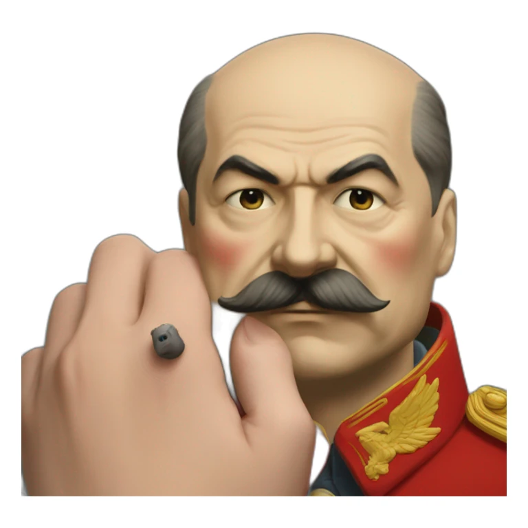 stalin kiss Lenin's bald head sticker