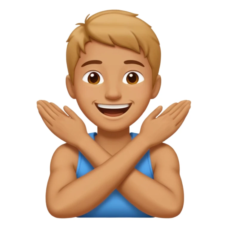 arms crossed holding neck laughing person sticker