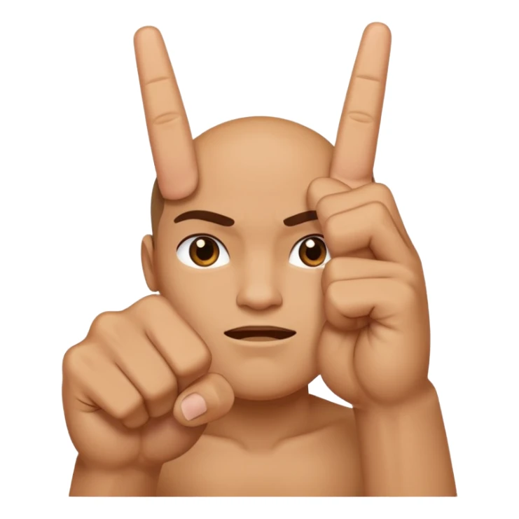 Punho cruzado, mostrando o dedo do meio sticker