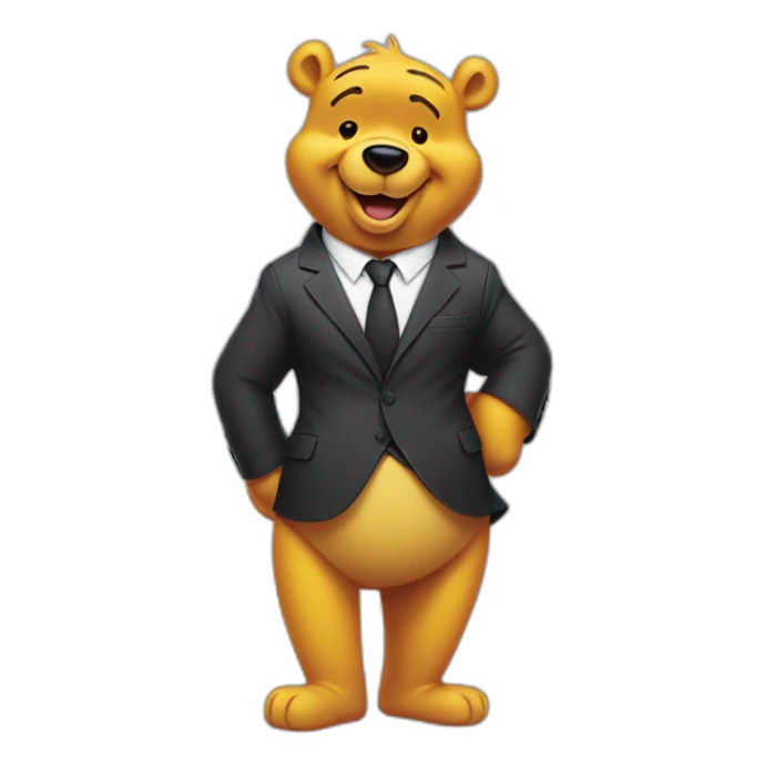 Winnie the pooh with a suit sticker