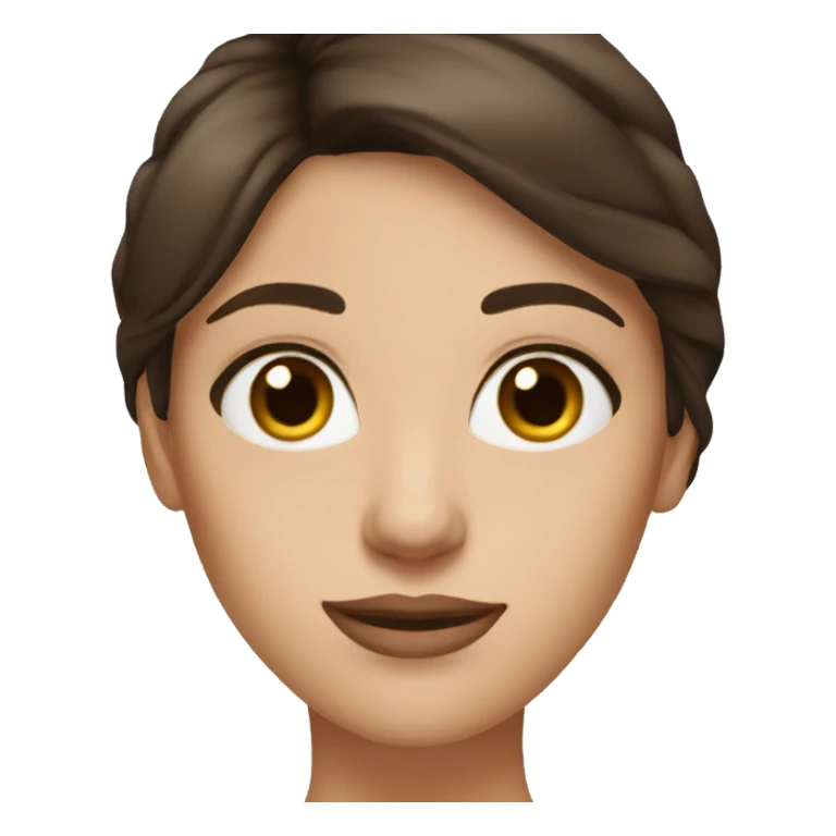 brunette business woman, fair skin, brown eyes sticker