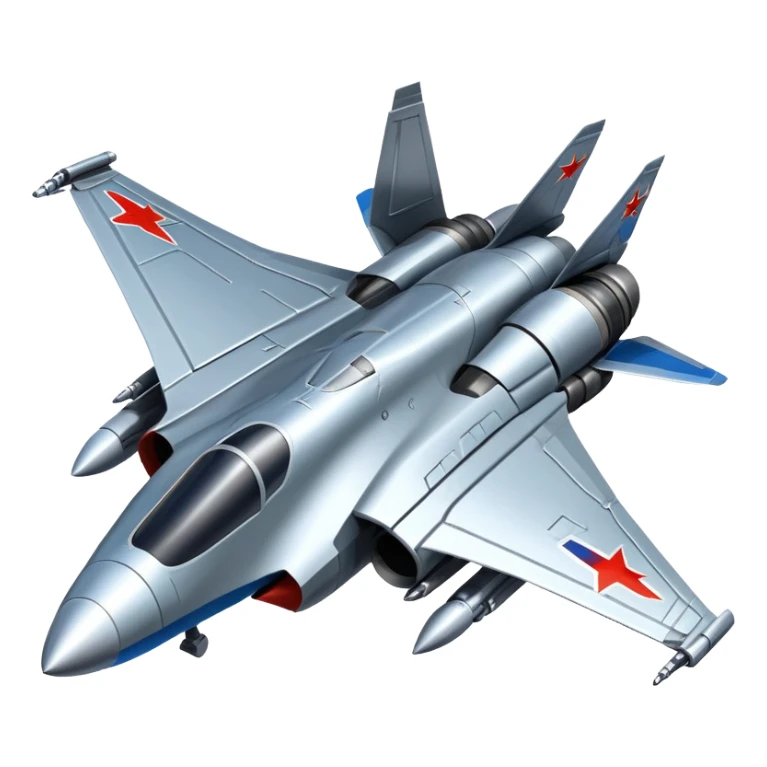 Advanced Russian fighter spacecraft with flag markings on wings sticker