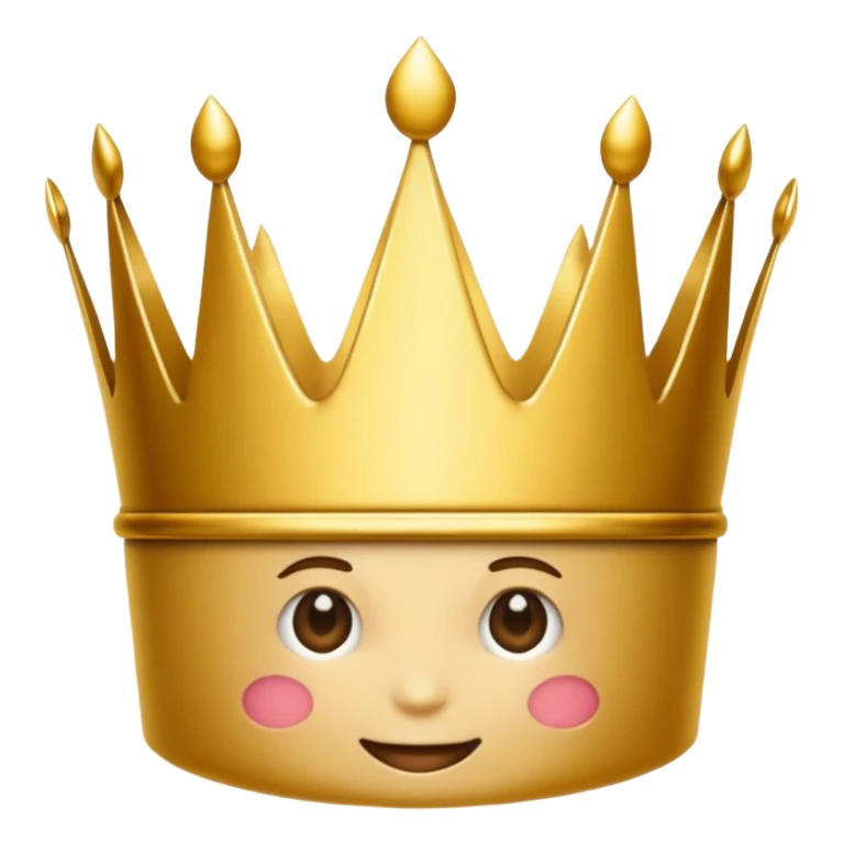 Make en emoji not realistic but rd it need to be look crown sticker