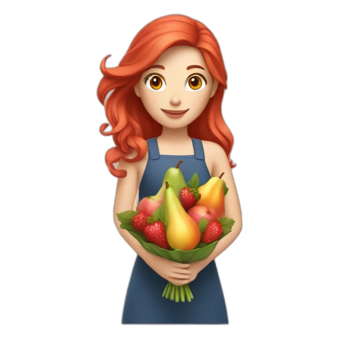 red-haired-white-girl-with-fruit-bouquet sticker