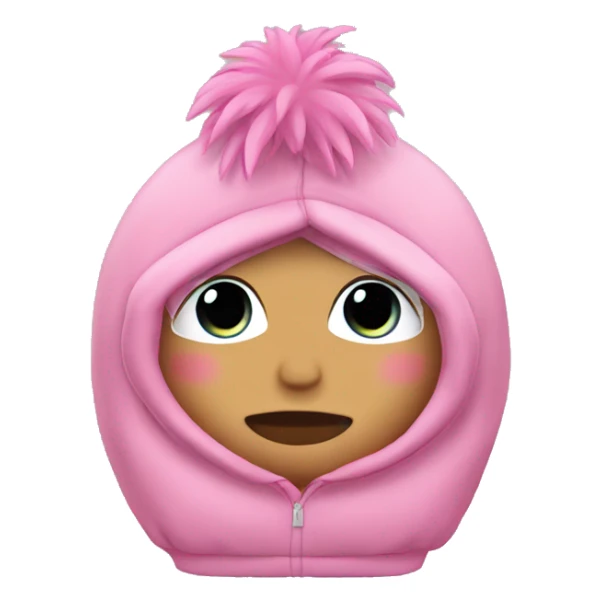 pink palm puff hoodie  sticker