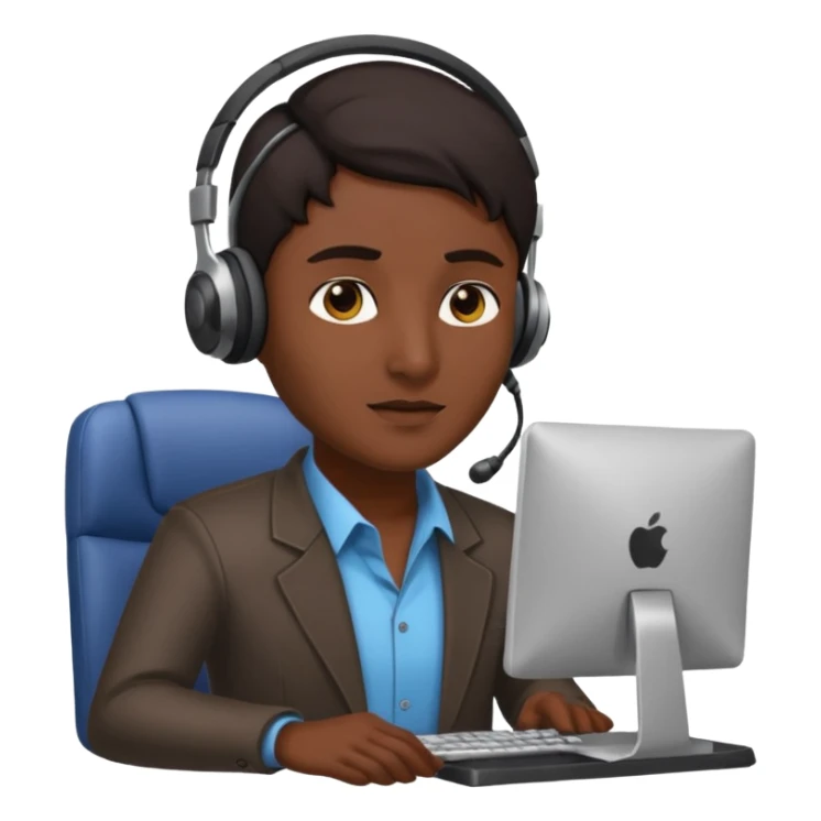 Indian scammer with a black skin tone sticker