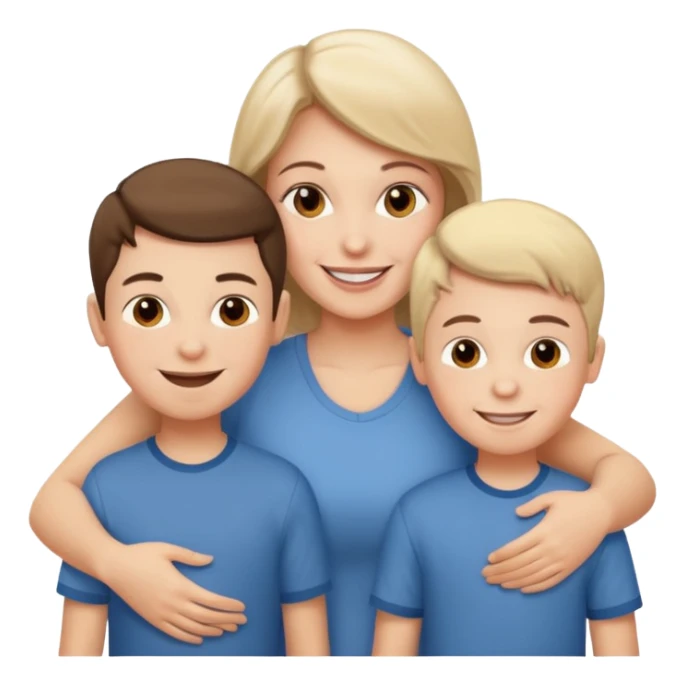 Mom and boys brothers sticker