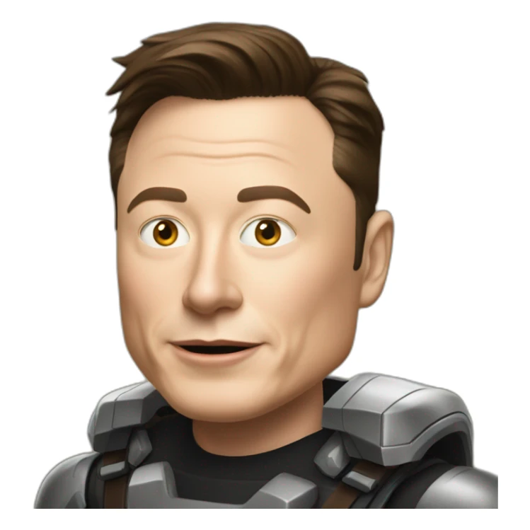 Elon musk with grok ai sticker