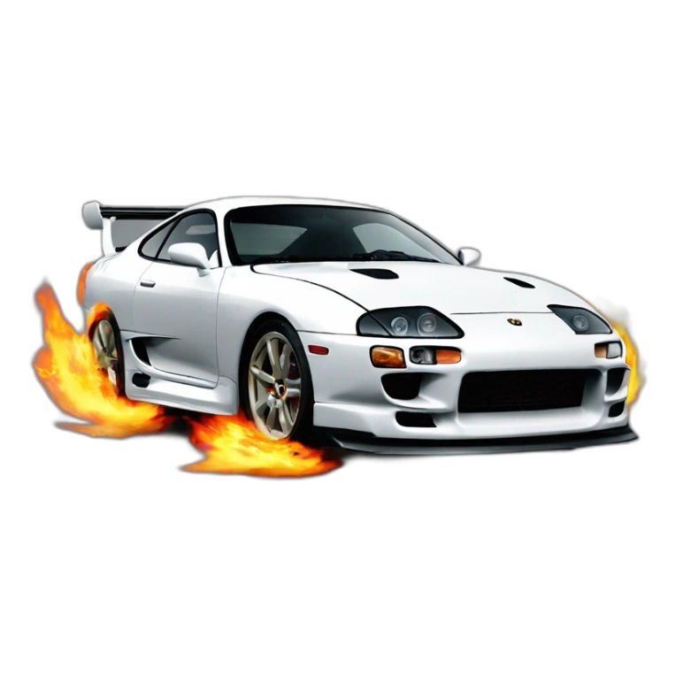 Supra-mk4-qui-fait-des-flammes sticker