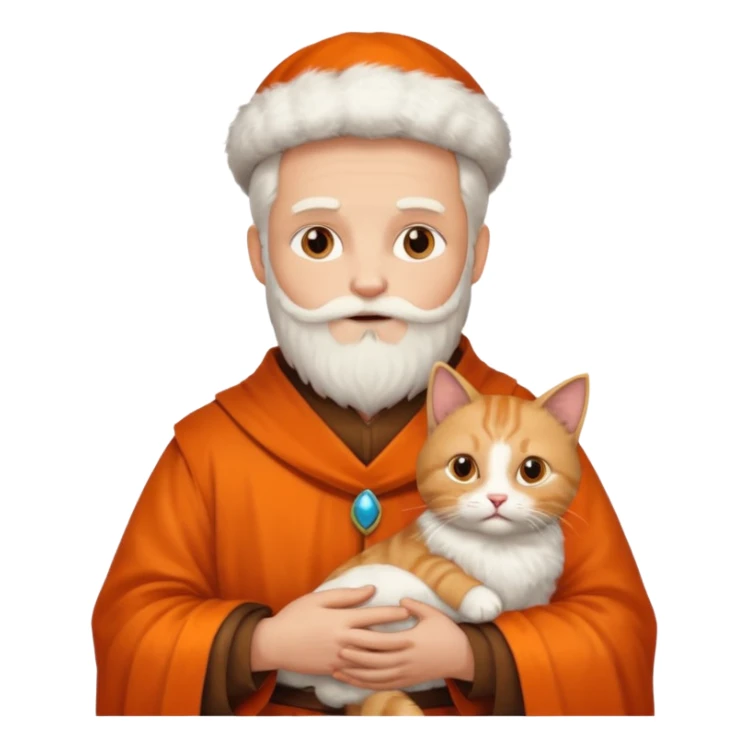 saint nicolaus maar hij houd een kat vast sticker