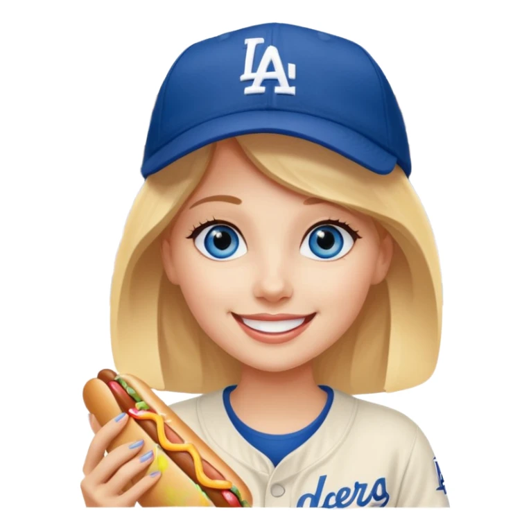 Blue eyed girl at dodgers game sticker