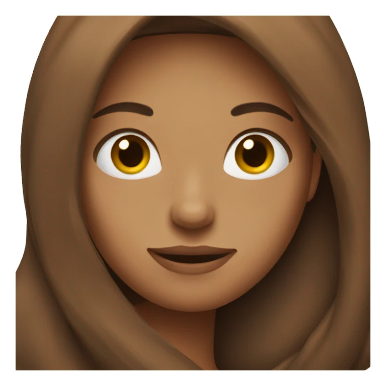 Woman with long brown hair hug sticker