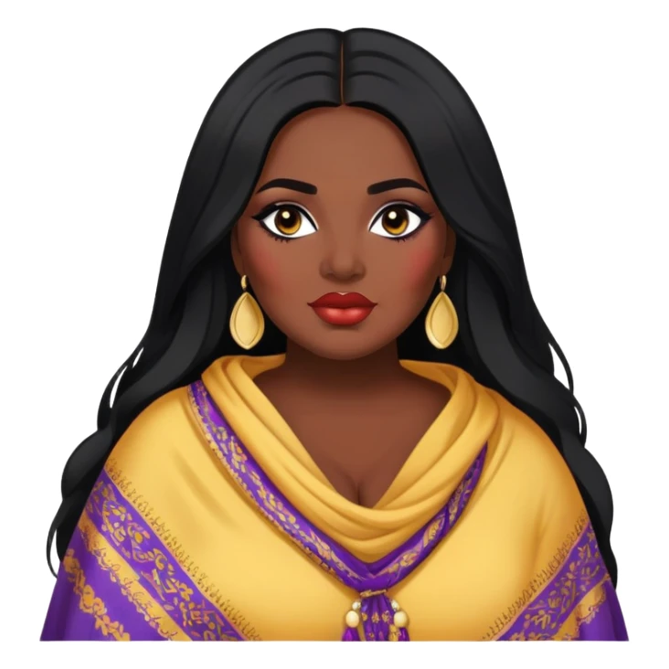 big plus size, black long hair, baddie,pretty, makeup, lipgloss, black eyeliner, dark skin, dupatta/shawl
 sticker