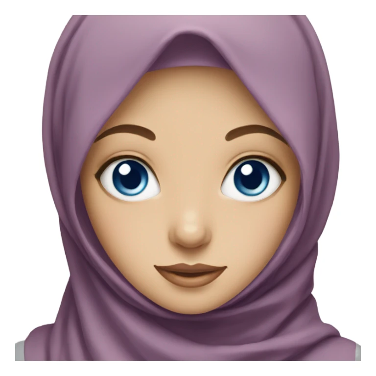 Blue-eyed girl in a hijab sticker