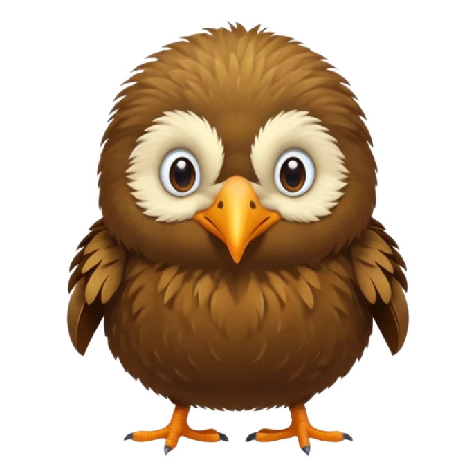 cute kiwi bird ai agent ( color fillable)  sticker