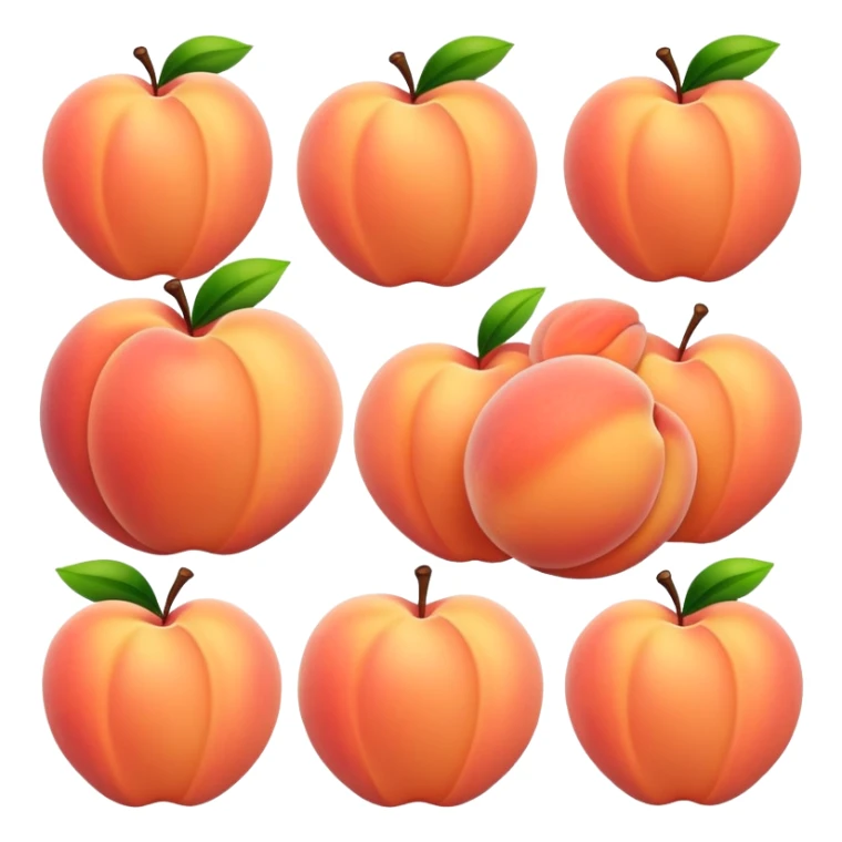 cute peachy peach with curve sticker