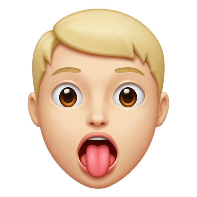 Tongue out head shaking emoji  sticker