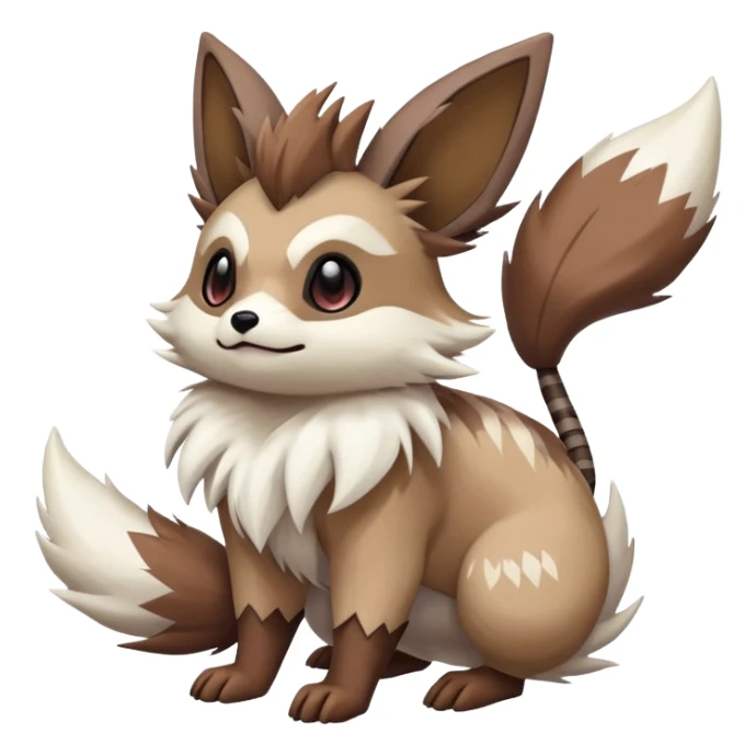 zigzagoon-Eevee-linoone-furret-Fakémon-hybrid-creature sticker