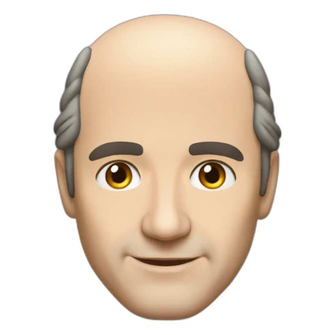 Xavier Niel from Free face balding close-up sticker
