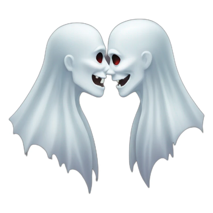 Very developed Male Ghost kissing Male vampire sticker