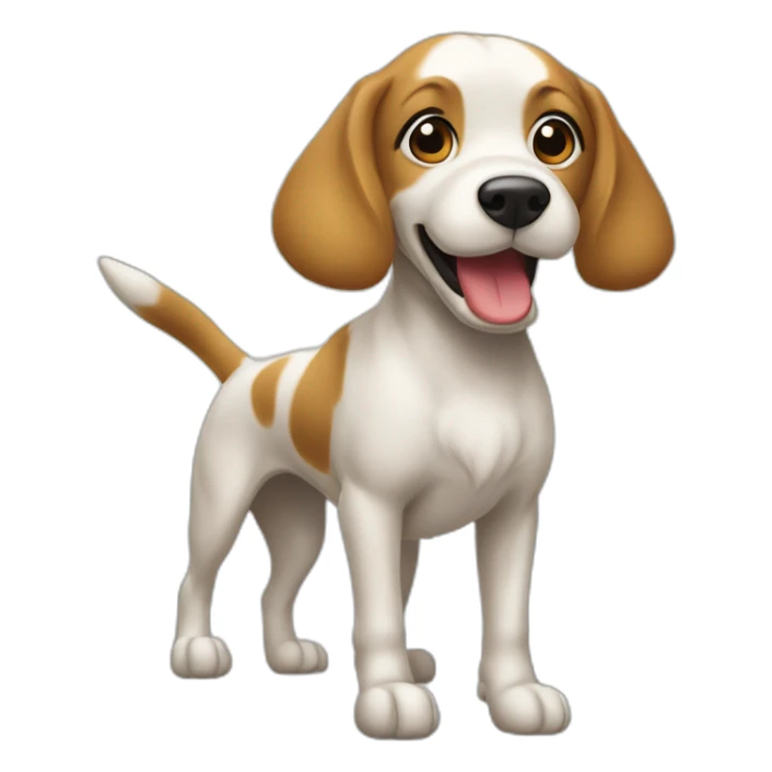 Chien qui saute dans un berceau sticker