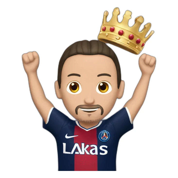 Ibrahimovic avec une couronne au psg sticker
